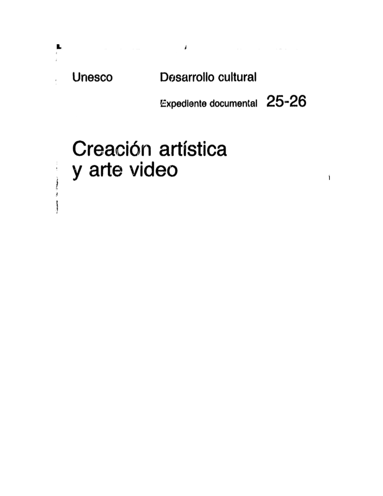 Creación artística y arte video